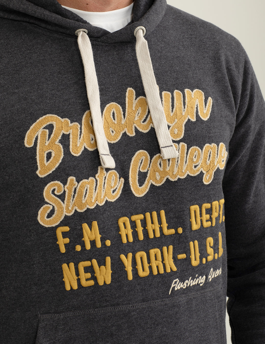 Felpa con cappuccio stile casual uomo antracite melange fm24w17fc cc-a0953 Felpa con cappuccio stile casual