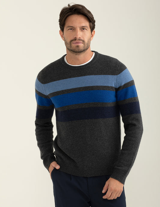 Maglia girocollo uomo antracite melange fm24w38mg cc-a0953