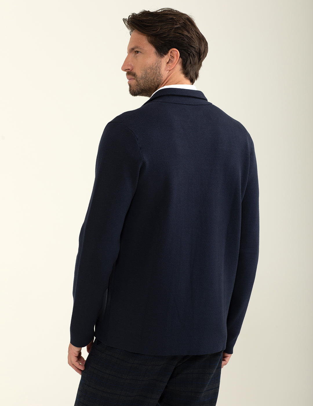 Giacca monopetto in maglia uomo dark blue fm24w04bm cc-a1201 Giacca monopetto in maglia
