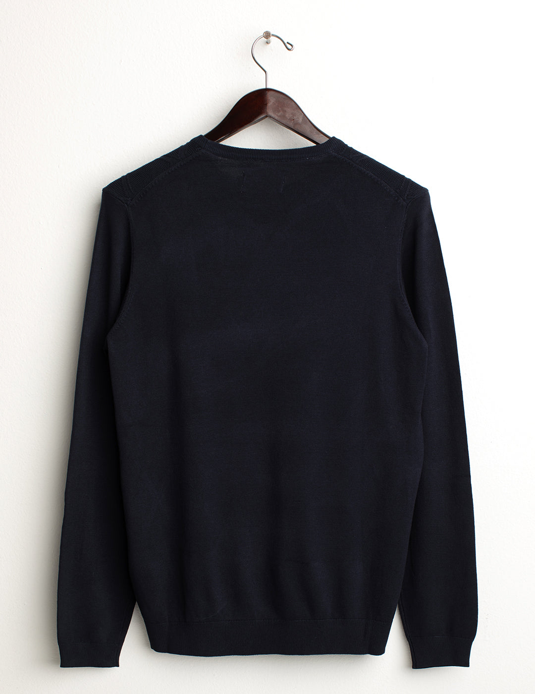 Maglia girocollo con lavorazione a rombi uomo blue fm24w05mg cc-a0601 Maglia girocollo con lavorazione a rombi