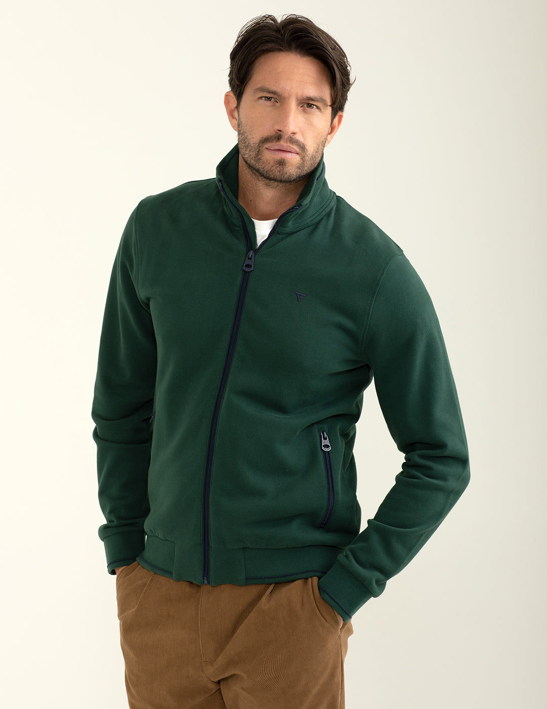 Felpa full-zip con collo alto uomo forest fm24w05fz cc-a0806 Felpa full-zip con collo alto