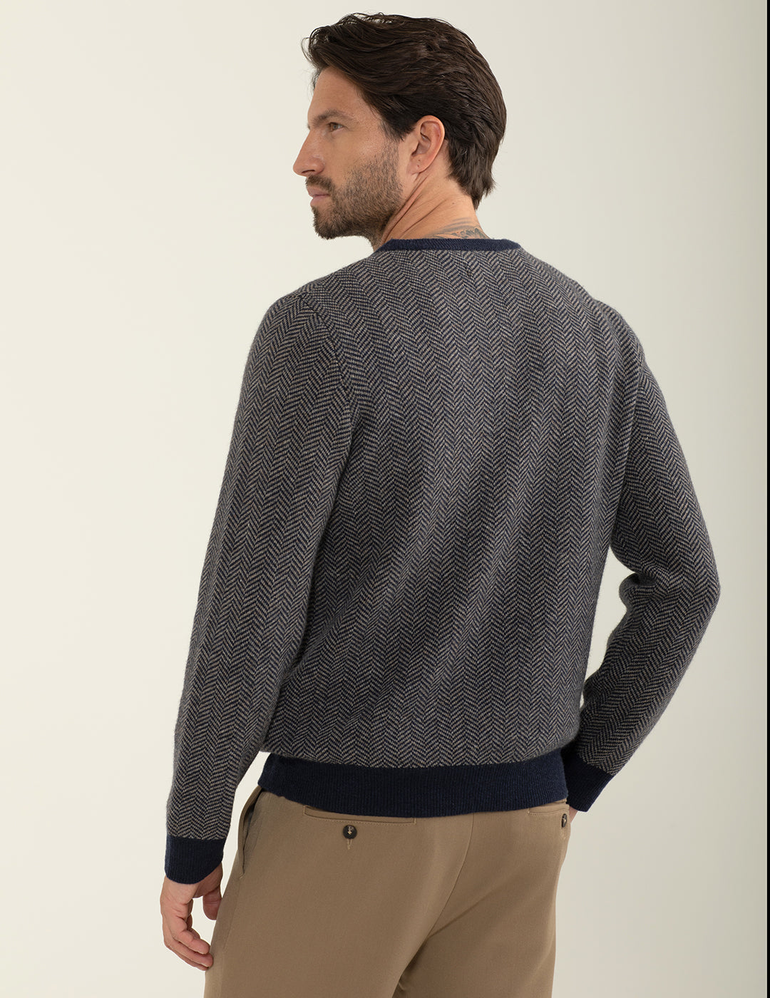 Maglia girocollo fantasia a maniche lunghe uomo blue fm24w36mg cc-a0601 Maglia girocollo fantasia a maniche lunghe