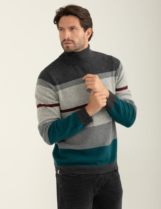 Maglia dolcevita uomo antracite melange fm24w39md cc-a0953