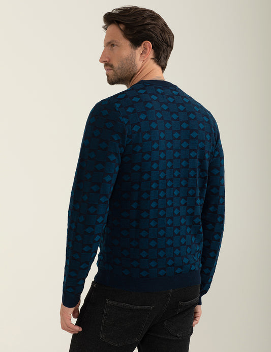 Maglia girocollo fantasia - back - 002