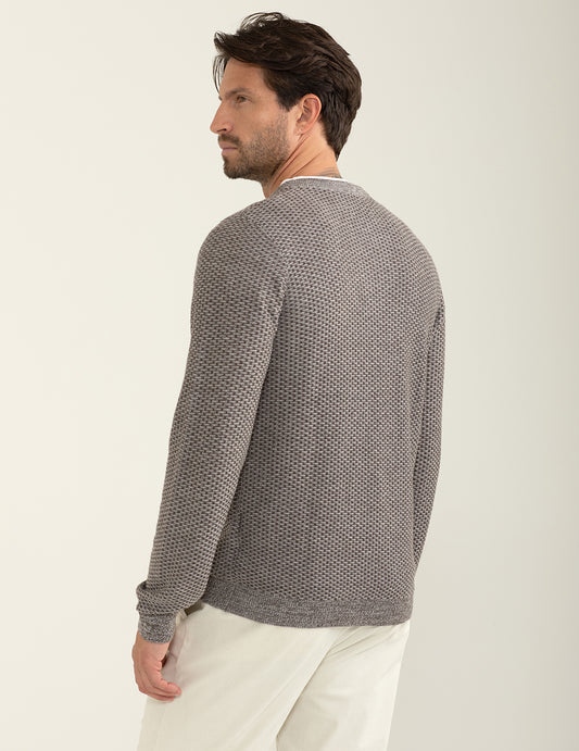 Maglia girocollo fantasia - back - 002