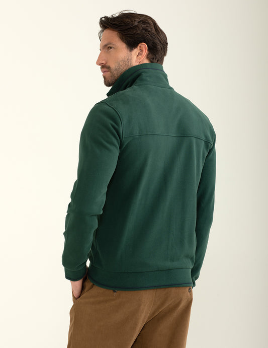 Felpa full-zip con collo alto - back - 002