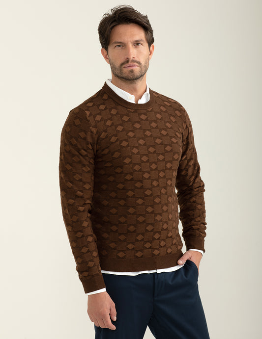 Maglia girocollo fantasia uomo wood fm24w44mg cc-a0812