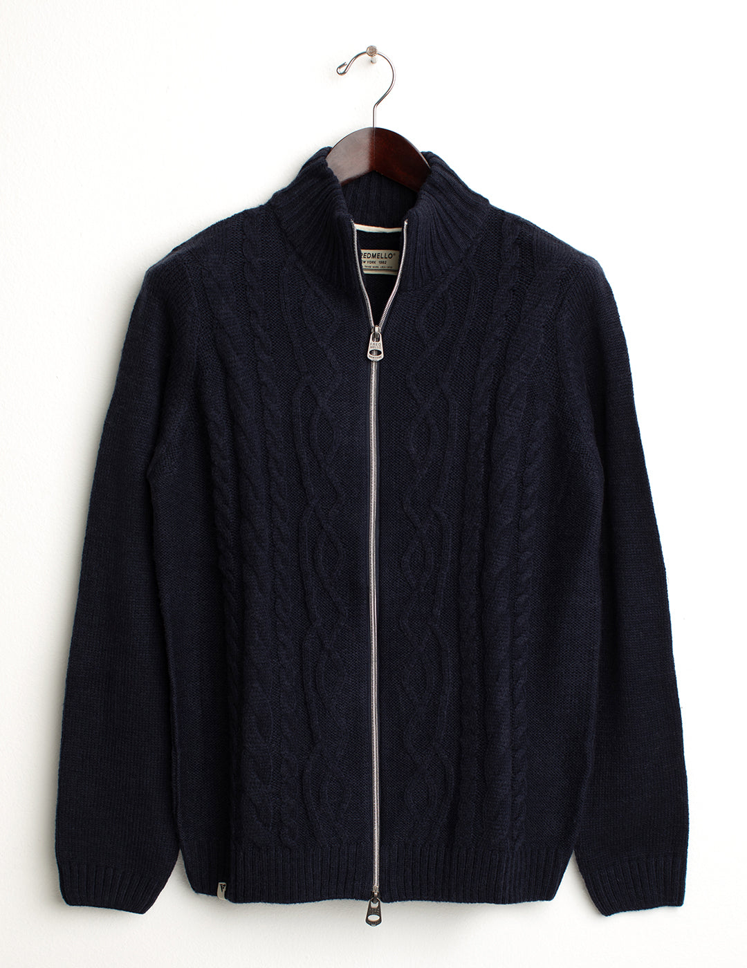 Maglia a collo alto con zip uomo blue fm24w17mz cc-a0601 Maglia a collo alto con zip