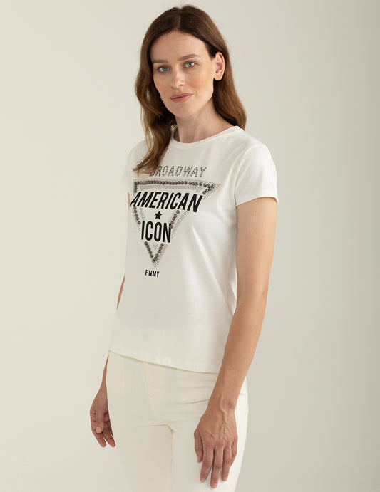 T-shirt a maniche corte girocollo in jersey - back - 002