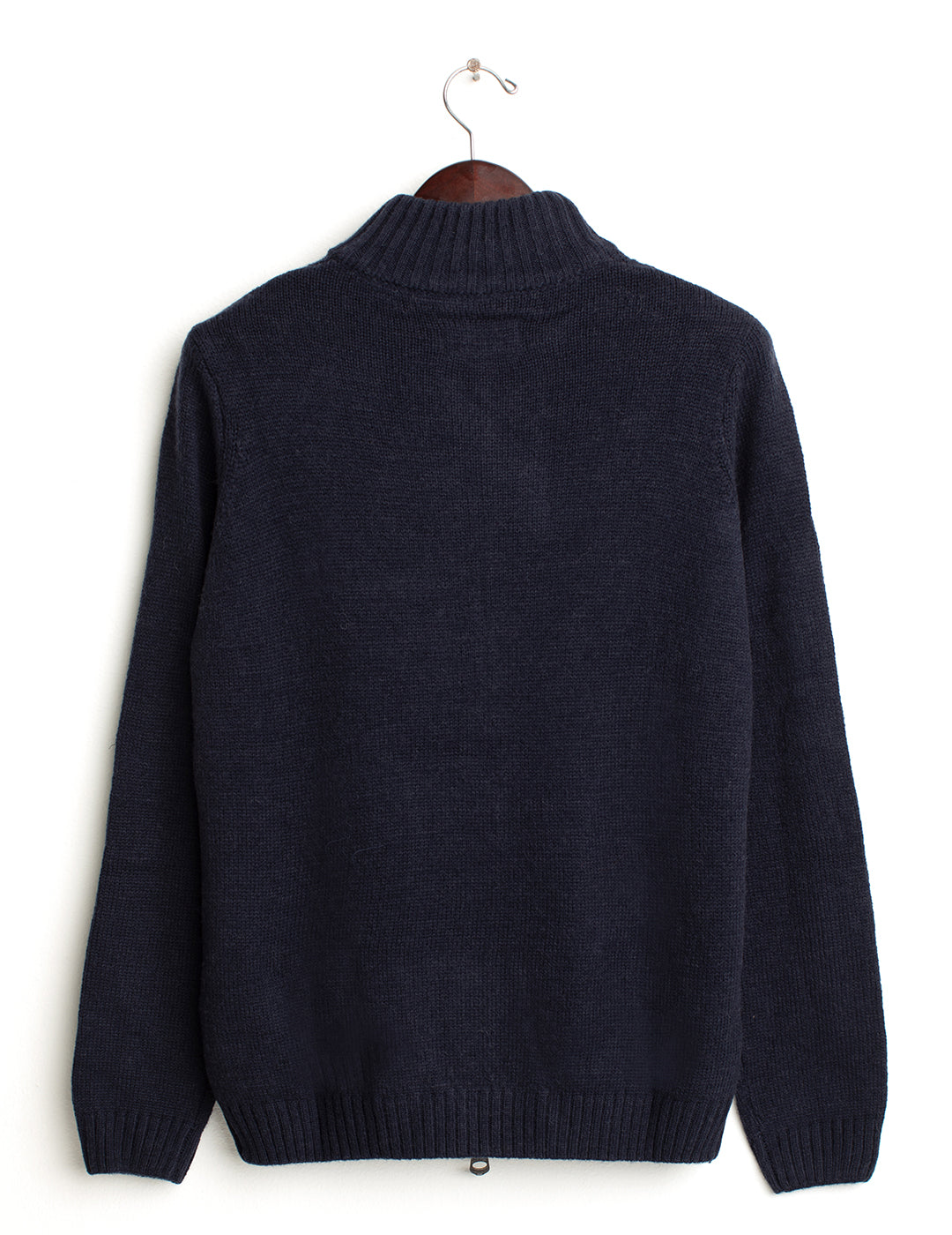 Maglia a collo alto con zip uomo blue fm24w17mz cc-a0601 Maglia a collo alto con zip