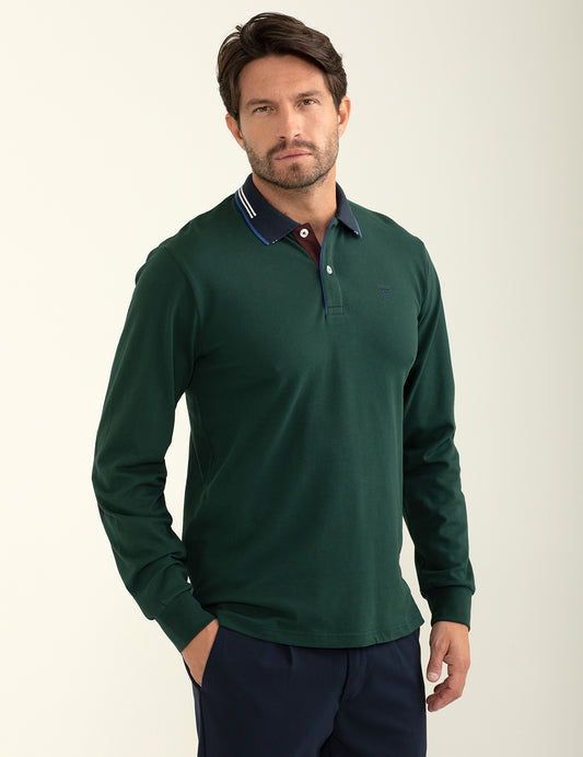 Polo a manica lunga in jersey uomo forest fm24w04qu cc-a0806