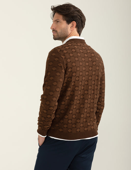 Maglia girocollo fantasia - back - 002