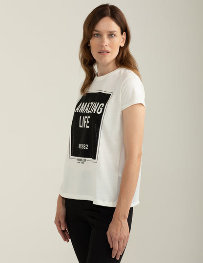 T-shirt a maniche corte girocollo in jersey