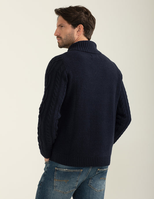 Maglia girocollo con logo ricamato in contrasto - back - 002