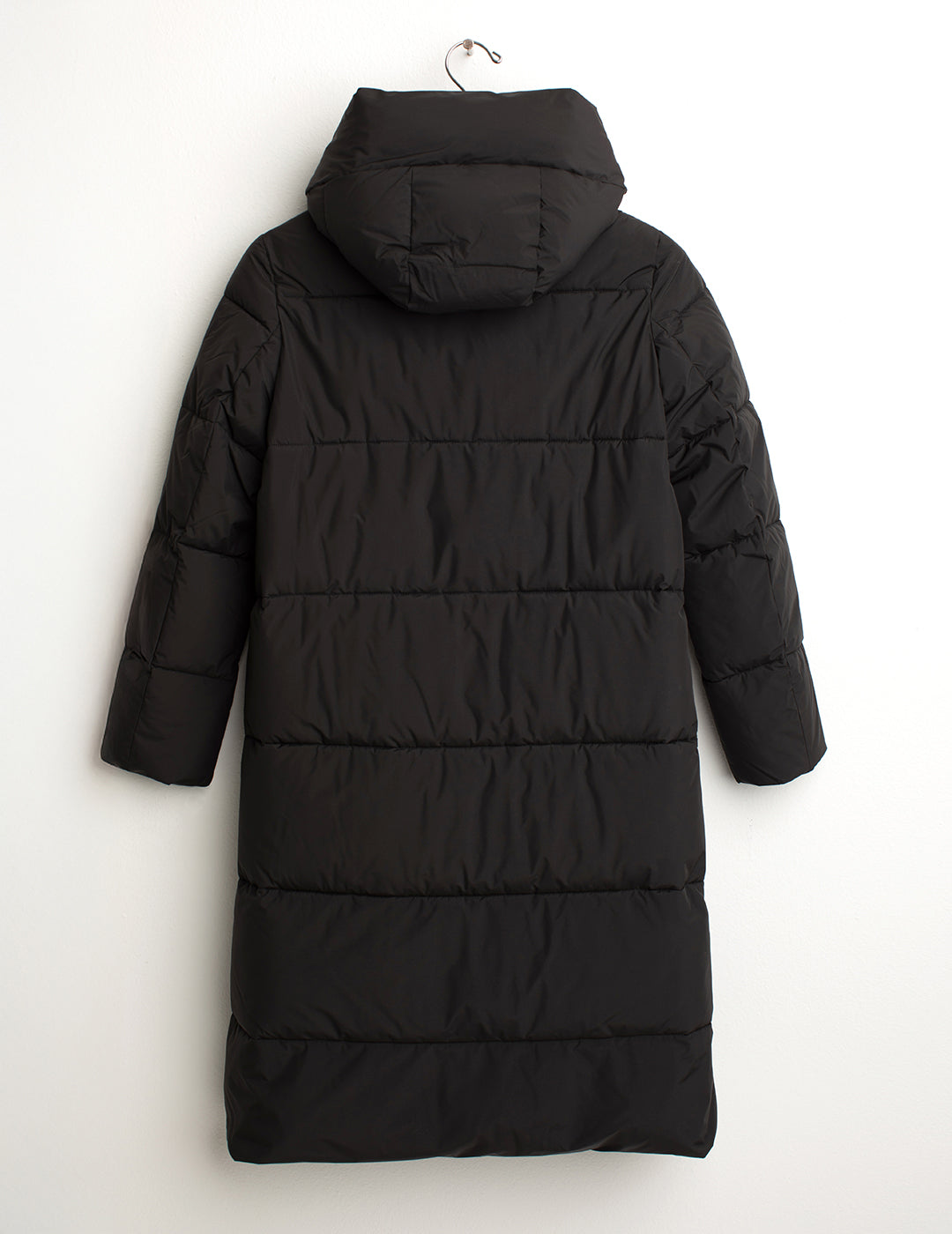 Piumino lungo con cappuccio donna black fw24w13kd cc-a0951 Piumino lungo con cappuccio