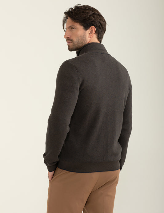 ALT03Maglia full zip a collo alto uomo blue fm24w55mz cc-a0601 Maglia full zip a collo alto