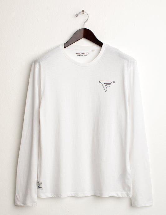 T-shirt girocollo a manica lunga 