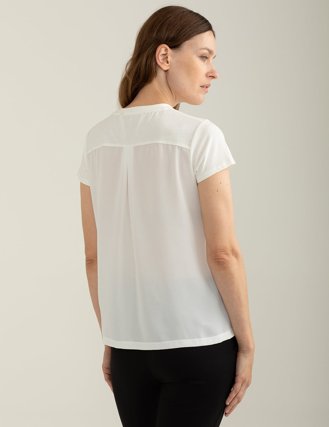 T-shirt a maniche corte girocollo in jersey donna off white fw24w12tg cc-a0002 T-shirt a maniche corte girocollo in jersey