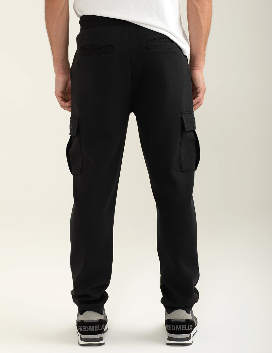 Pantalone tasconato in interlock uomo black fm24w06pf cc-a0951 Pantalone tasconato in interlock