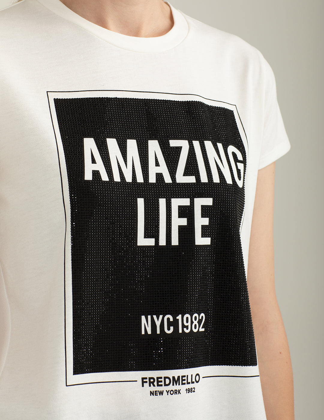 T-shirt a maniche corte girocollo in jersey donna off white fw24w12tg cc-a0002 T-shirt a maniche corte girocollo in jersey