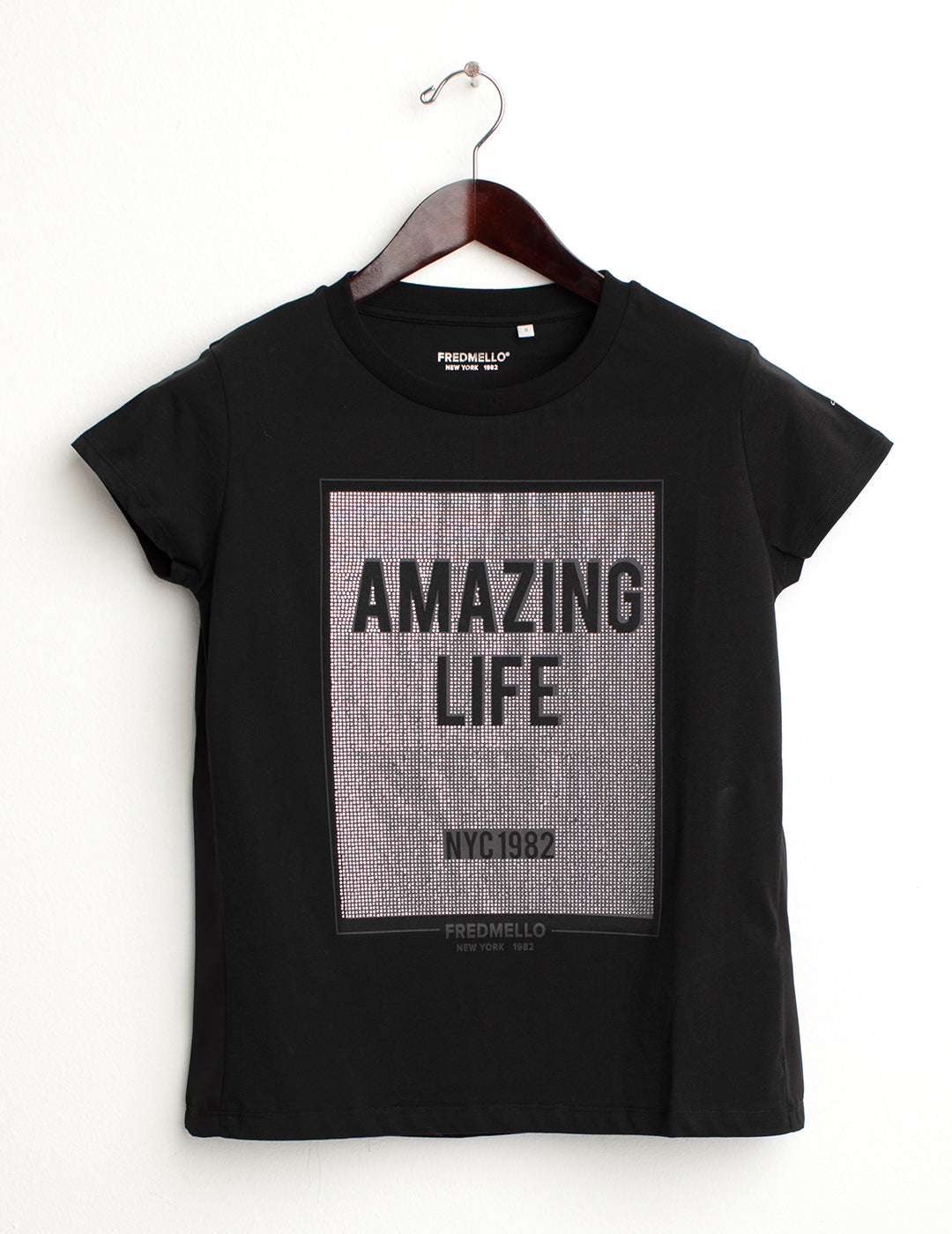 T-shirt a maniche corte girocollo in jersey donna black fw24w12tg cc-a0951 T-shirt a maniche corte girocollo in jersey