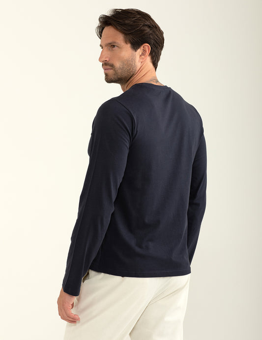 T-shirt girocollo a manica lunga 