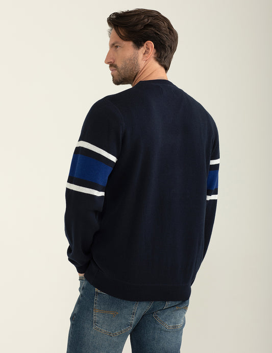 ALT03Maglia girocollo con taglio raglan uomo blue fm24w51mg cc-a0601 Maglia girocollo con taglio raglan
