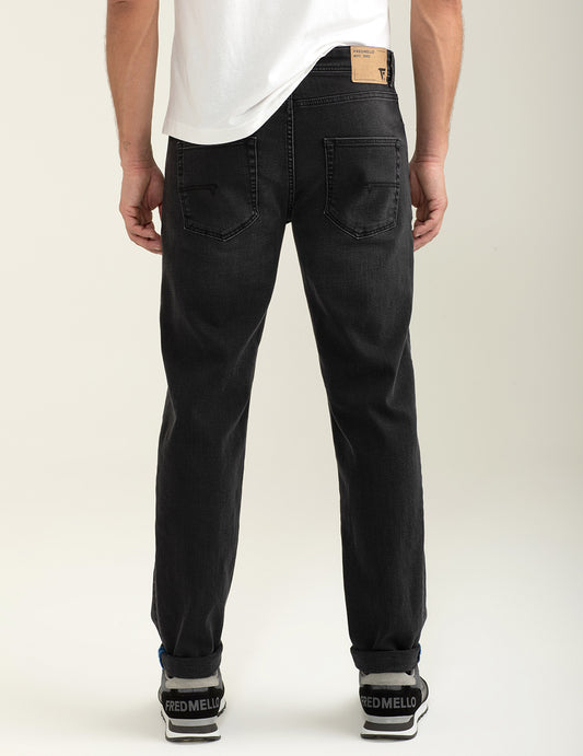 Pantalone in denim leggermente elasticizzato - back - 002