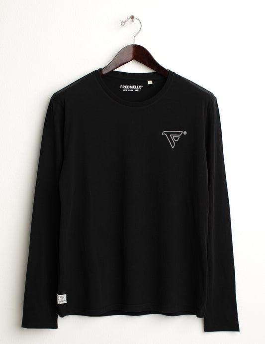 T-shirt girocollo a manica lunga 