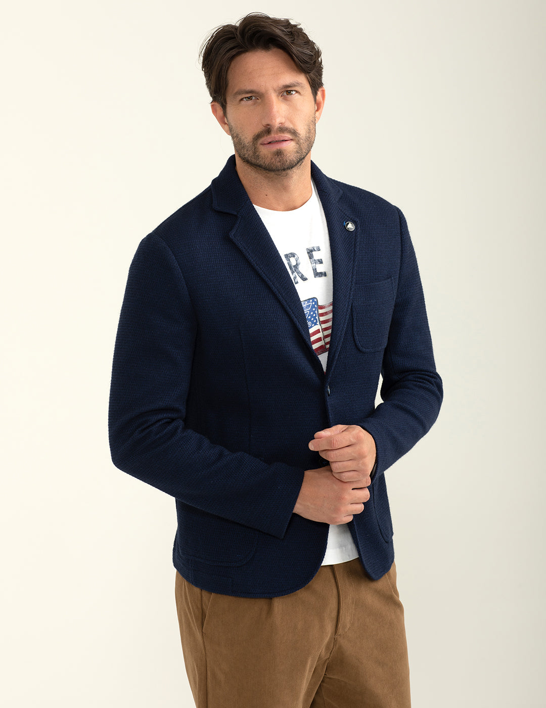 Giacca monopetto decostruita uomo blue fm24w07bt cc-a0601 Giacca monopetto decostruita