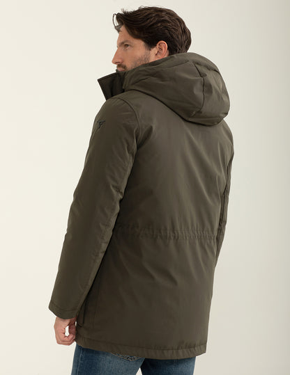 Parka con cappuccio e fodera trapuntata