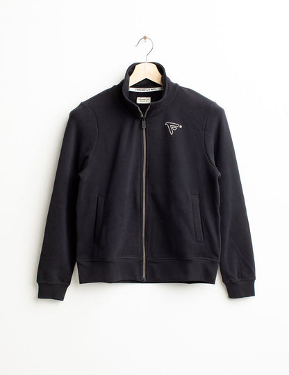 Felpa full zip con collo in piedi