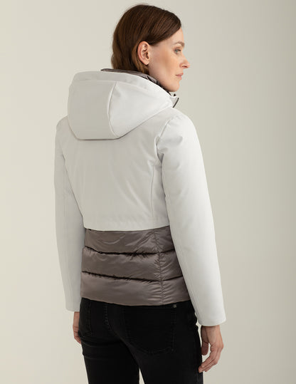 Giubbotto in soft-shell con cappuccio