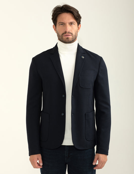 Giacca monopetto decostruita uomo blue fm24w08bu cc-a0601
