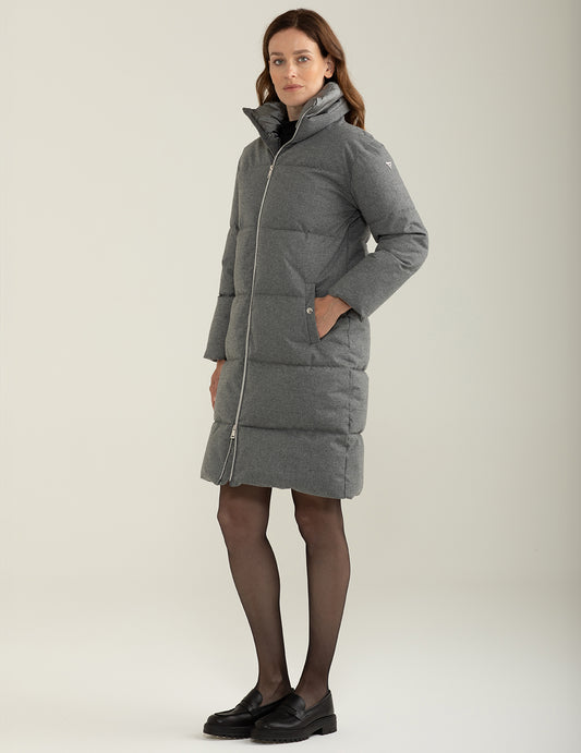 ALT03Turtleneck quilt woman gray melange fw24w17kd cc-a0901 Turtleneck quilt