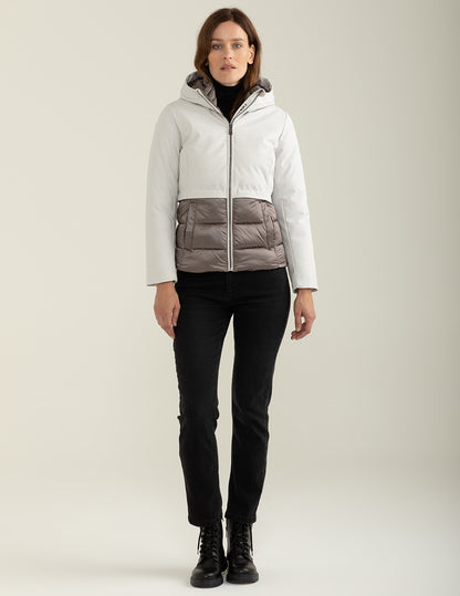 Giubbotto in soft-shell con cappuccio