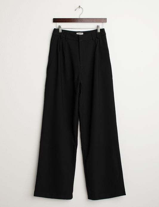 Stretch tricotine pants with palazzo fit woman black fw24w19pu cc-a0951 Stretch tricotine pants with palazzo fit