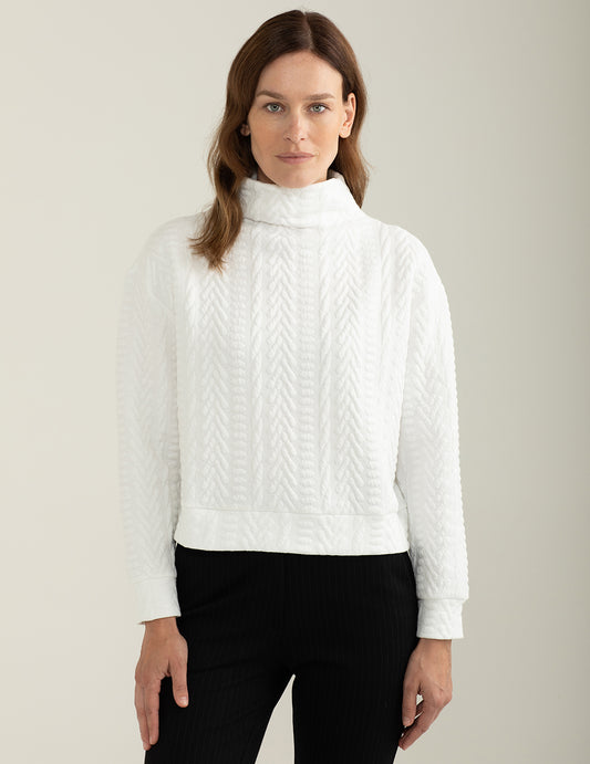Turtleneck operated sweatshirt woman off white fw24w20fd cc-a0002 Turtleneck operated sweatshirt