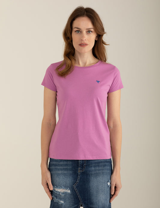T-shirt girocollo in morbido jersey donna berry fw24w01tg cc-a0412