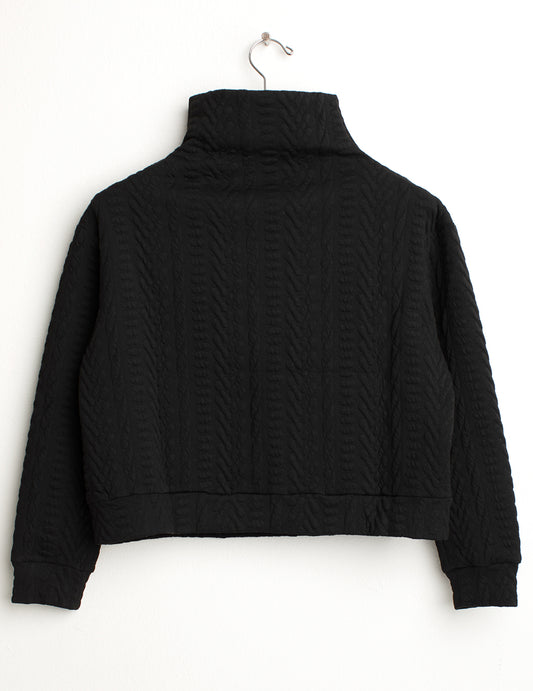 ALT03Turtleneck operated sweatshirt woman black fw24w20fd cc-a0951 Turtleneck operated sweatshirt