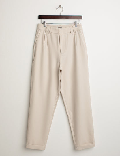Pantalone in tricotina stretch con vestibilità regular