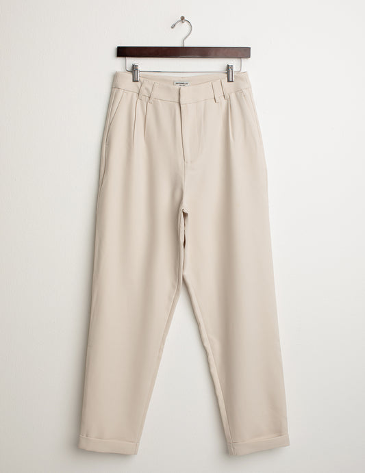 Stretch tricotine pants with regular fit woman ivory fw24w20pu cc-a0910 Stretch tricotine pants with regular fit