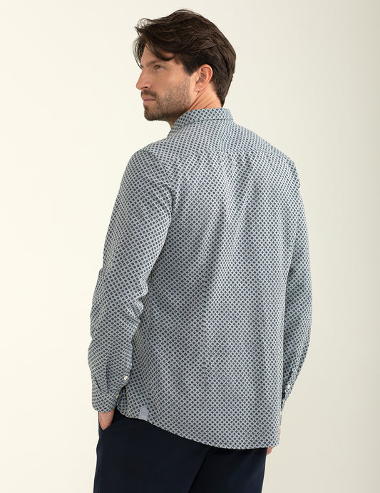 Camicia in twill di cotone - back - 002
