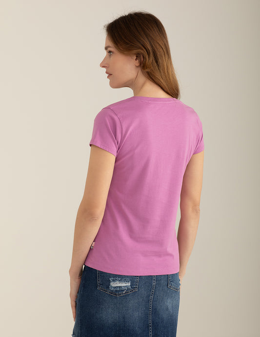 T-shirt girocollo in morbido jersey - back - 002