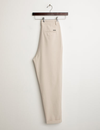 Pantalone in tricotina stretch con vestibilità regular