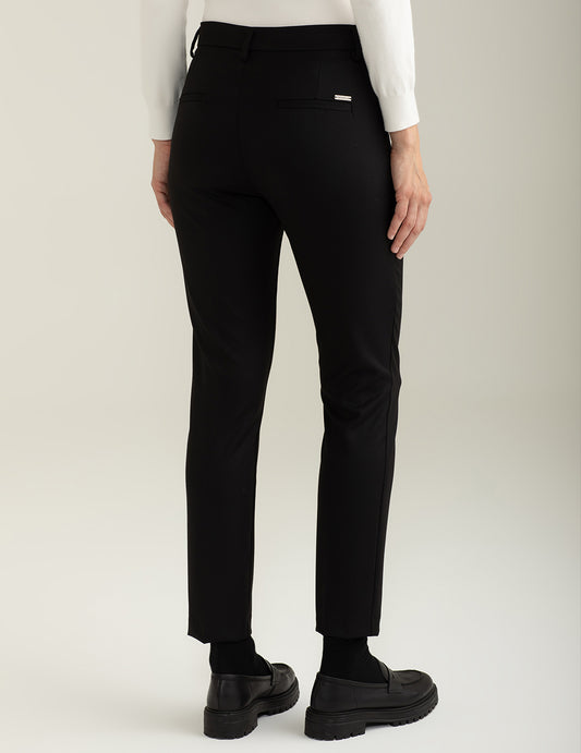 Pantalone in tessuto diagonale con vestibilità slim - back - 002