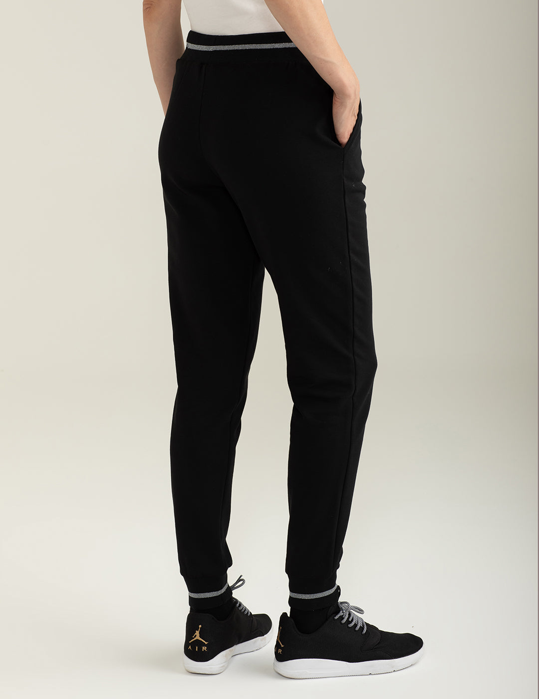 Pantalone in felpa bi-stretch donna black fw24w23pf cc-a0951 Pantalone in felpa bi-stretch