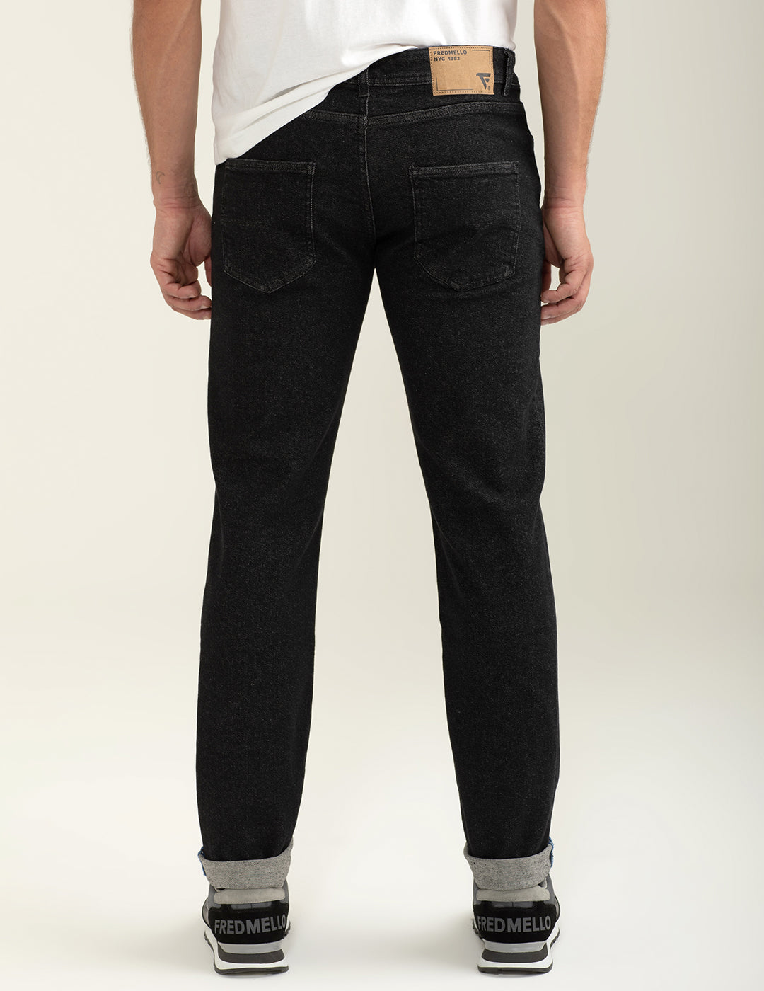 Pantalone in denim leggermente elasticizzato uomo black fm24w20pd cc-a0951 Pantalone in denim leggermente elasticizzato