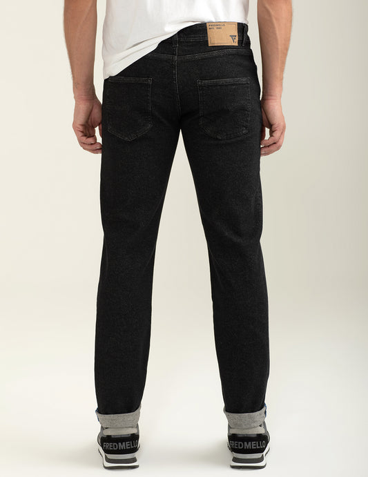 Pantalone in denim leggermente elasticizzato - back - 002