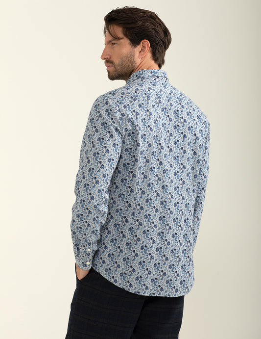 Camicia in herringbone - back - 002